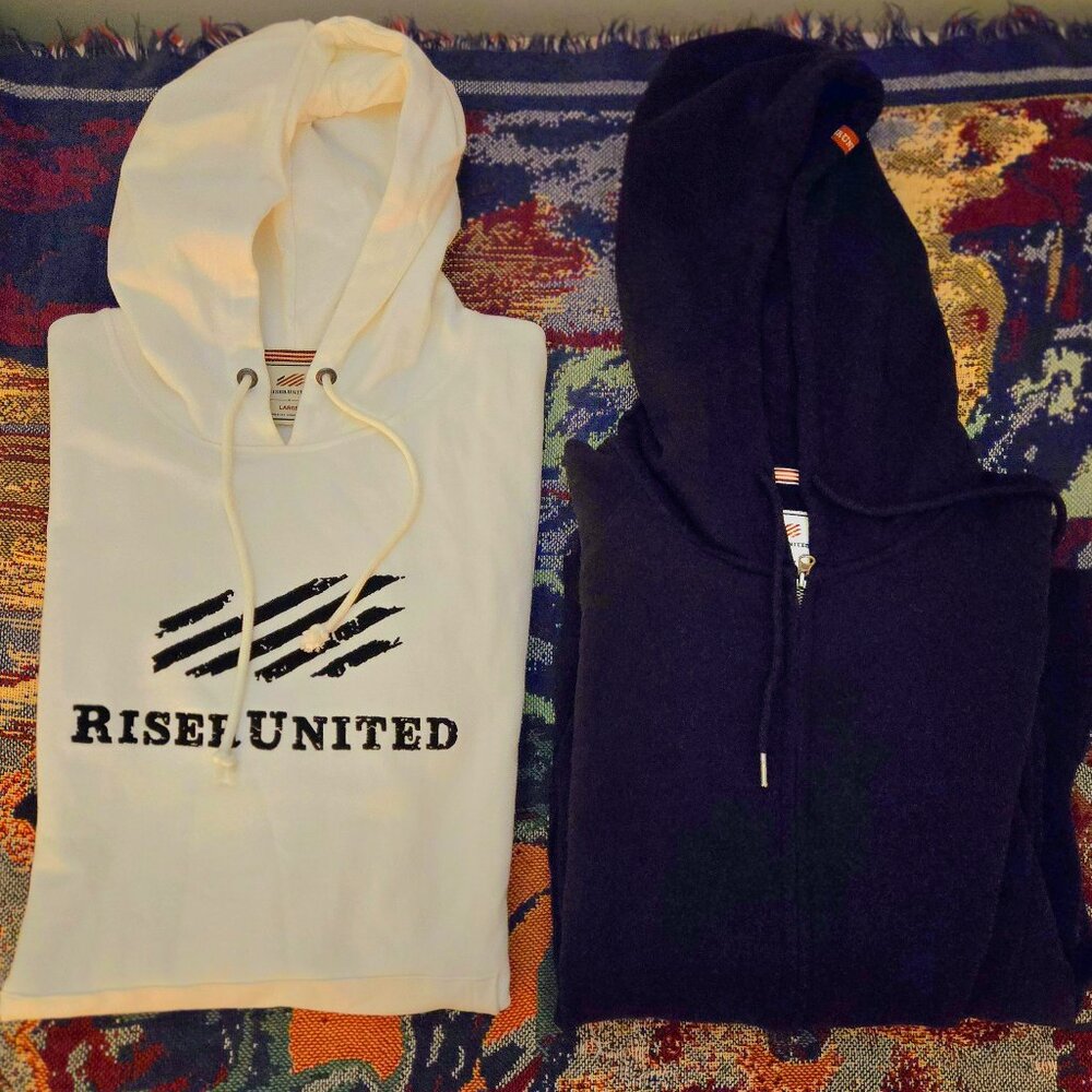(2) BNWT Heavyweight Premium Fleece Hoodie Lot Size Large Men's/Unisex